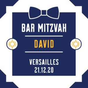 Bougie personnalisée – Cadeau Cérémonie – Étiquette Bar Mitzvah