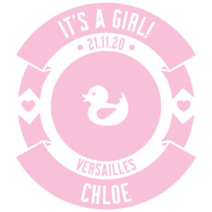 Bougie personnalisée – Cadeau Naissance – Étiquette It’s A Girl!